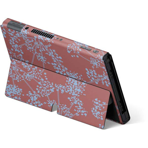Airy Blue Floral Nintendo Switch OLED (2021) Skin